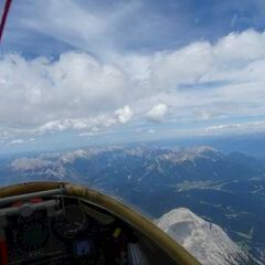 Flugwegposition um 12:39:14: Aufgenommen in der Nähe von Gemeinde Wildermieming, Österreich in 3482 Meter